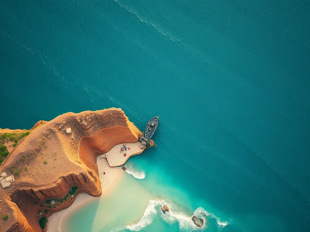 A professional clean top-down view of a traveler